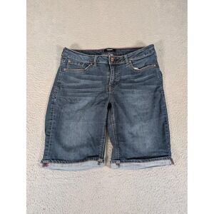 Kensie Shorts‎ Womens 28 Denim Rolled Cuff 5 Pocket Stretch Casual Summer